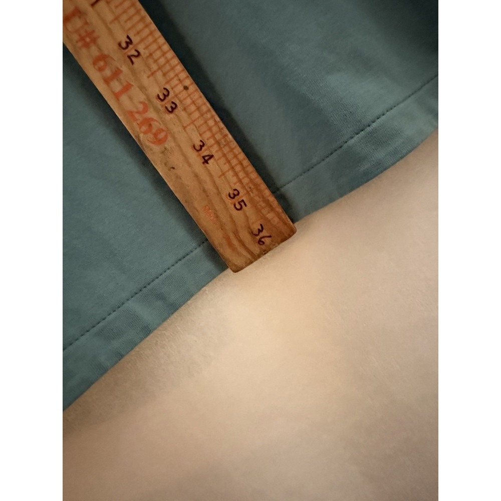 J Jill Dress XS Aqua Perfect Pima Midi 3/4 Roll-Tab Sleeve Minimalist Coastal - Picture 6 of 10